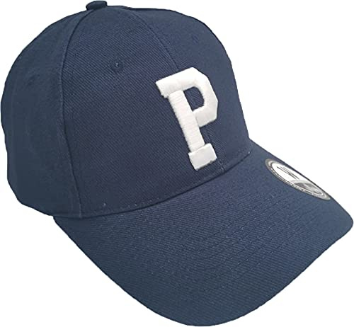4sold Barn pojke flicka 3D-hatt sport alfabet bomull marinblå keps justerbar baseball sport skola, Barn marinblå P, en storlek