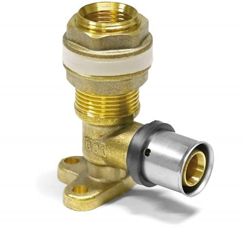 Press-Wanddurchführung f.Verbundrohr 16-20mm mit Innengewinde 1/2 | Trinkwasser Größe 16 x 2 mm - 1/2
