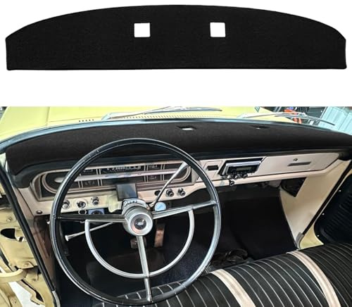 Fcovergurus Dash Cover Mat Custom Fit for 1967-1972 Ford F100 F250 F350 Pickup Truck , Dashboard Cover Pad Carpet Protector F124 (Black)