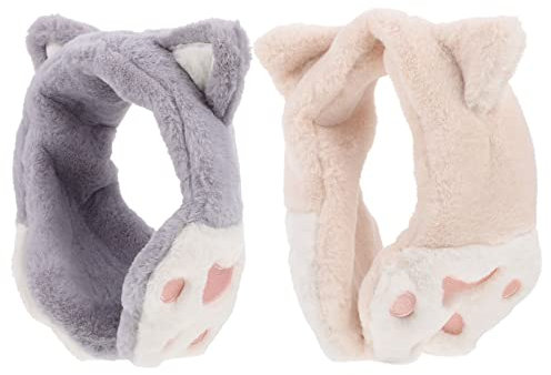 COHEALI 2stücke Unisex-ohrenschützer Katzen-design Plüsch-winter-ohrenschützer Ohrenschutz Für Kaltes Wetter Ohr-protektoren Aus Hochwertigem Plüschmaterial Bezauberndes Design Für Junge m