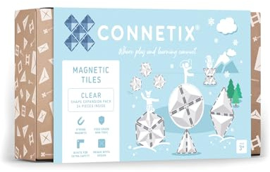 CONNETIX Magnetbausteine Klar Form-Erweiterungspaket, 24 Stück