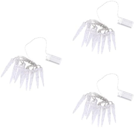 MAGICLULU 3stücke Eislichter Kette Warmweiß Flexible Dekoration Für Innen Und Außen Für Weihnachtsfeiern Hochzeiten Und Gartenbeleuchtung