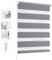 Sekey Doppelrollo Klemmfix ohne Bohren für Fenster, Doppelrollo 80 cm breit, Duo Rollo Jalousie Sonnenschutz, 80x200cm, Grau