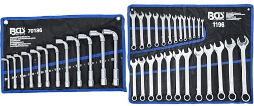 BGS 70186 | Jeu de clés à pipe | 8-19 mm | 12 pièces & 1196 - Jeu de clés mixtes - 6-32 mm - 25 pièces