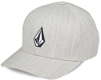 Volcom Mens Full Stone Heather Flexfit Hat Grey Vintage Large/X-Large