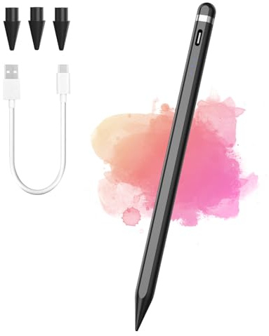 Penna stilo per iPad di 9a e 10a generazione, 2 matite attive, ricarica rapida, compatibile con Apple iPad Pro11 2018-2024, iPad Air 3/4/5/6, iPad 6/7/8/9/10, iPad Mini 5/6 Gen