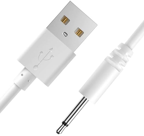 USB DC Charging Cable 2.5mm Vibrators Charger Cord, Universal Replacement Charging Cord for Massager, Wand, Toys