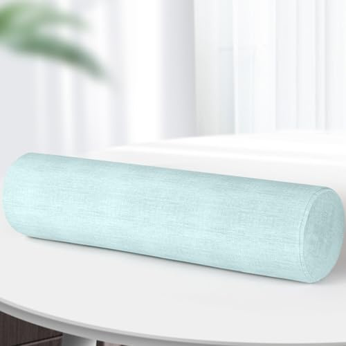 UWOBTN Almohada de Cuello Redondo, Yoga Cojín Cilíndrico, Esponja de Memoria，Almohada Lumbar Larga, con Funda Extraíble para Dormir, Sofá, Silla, Coche, Cama y hogar(5@,20x70cm/8x27in)