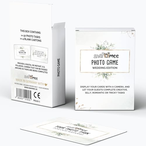 Wedding Photo Game by snaPmee - 50+4 Photo Tasks - Wedding Game for Guests & Bridal Couple (Eucalyptus)