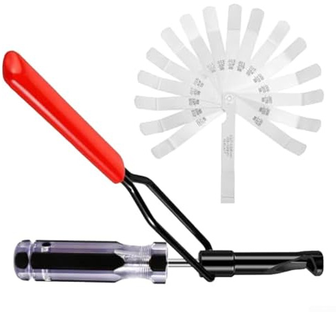 Strumento di regolazione della valvola del dado di bloccaggio, strumento di regolazione della valvola da 10 mm per Honda, con spessimetro angolato per un gioco preciso del motore