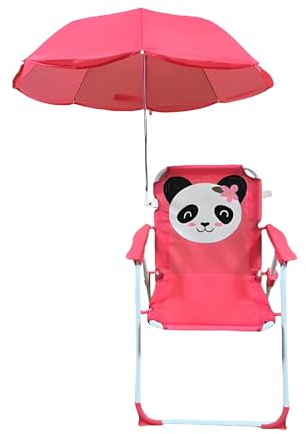 Hogvinnatil - Silla de playa para niños con sombrilla - Asiento de jardín plegable - Silla ligera resistente al viento portátil apta para jardín, vacaciones, parque de viaje al aire libre playa picnic
