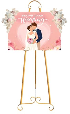 Fiita Bodenverstellbares Höhe einstellbar Künstler Staffelei Stand | 135x42cm Verstellbares Stativ Tisch Kunst Leinwand Malerei Display,Staffelei Ständer für Hochzeitsschild,Poster, Malerei