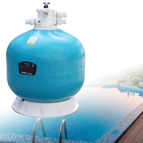 Sand Filter Pump for Above Ground Pool - 12700 Gallon Capacity, 61 Pound Sand, Multi-Port Valve, Water Filter Cleaning Equipment by Swimming Pool