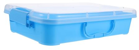 FUNOMOCYA Sandbox with Lid Plastic Sand Box Multifunctional Storage for Sand and Molds Safe Materials Enhances Creativity for Indoor Outdoor Play Home Preschool