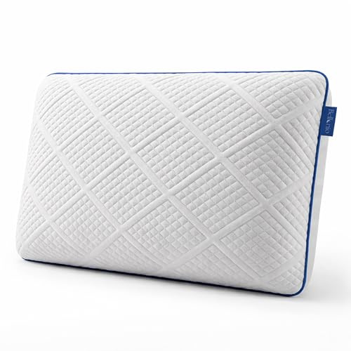 Bellonio Memory Foam Pillow, Orthopedic Neck Support Pillow, Firm Cervical Pillow for Neck Pain - Side, Back, Stomach Sleepers, Washable Cover, Ventilated Design (40x60x12 cm)