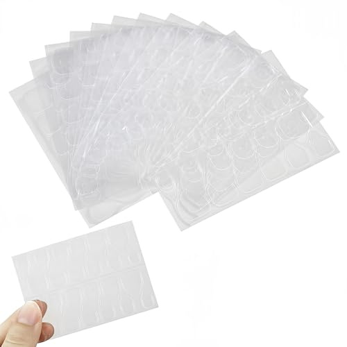 VYNZOR 720 Pezzi Tamponi Adesivi per Unghie, Adesivo per Colla per Unghie a Doppio Lato, Colla Unghie Trasparente, Nastro Adesivo con Linguette, Adesivi per Unghie Finte