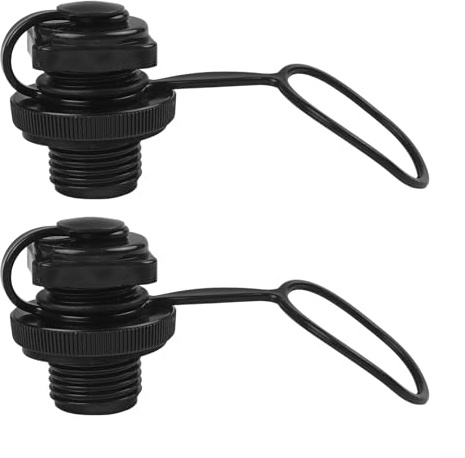 Gdfnmogo Lot de 2 valves d'air de rechange pour bateau gonflable, vis de gonflage en spirale compatibles avec les matelas gonflables de canoë, radeau, canoë, bateau, piscine, ABS et RU
