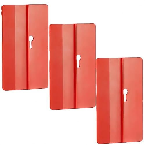 Set di 3 attrezzi per il montaggio di cartongesso per impieghi gravosi, per il posizionamento e il fissaggio di pannelli di cartongesso per soffitti, pareti inclinate e pareti alte. (Rosso)