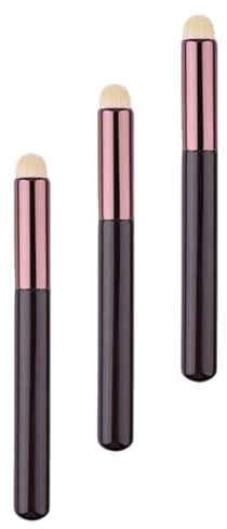 SWETRACE Set 3 Pennelli Trucco Labbra in Fibra Artificiale e Legno Lip Gloss Brush Lipstick Concealer Brush Portatili per Make Up Labbra Donna