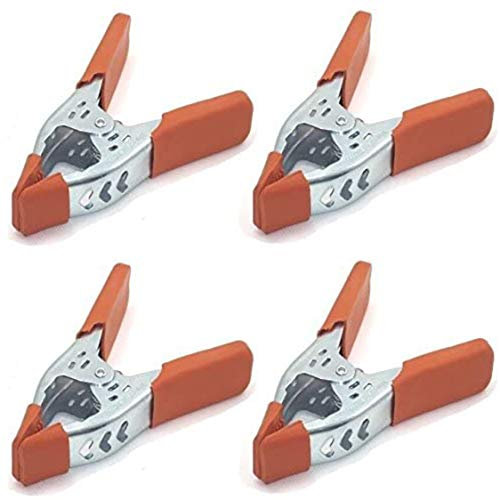 Black Duck Brand 6 inch Clamp Large Heavy Duty Spring Metal - 3 inch Jaw opening (4 Metal Spring Clamps)
