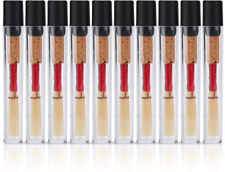 10 Stück Oboe Blätter, Stärke Medium Soft Oboe Reed mit Transparenter Case Musik Instrument Ersatzteil