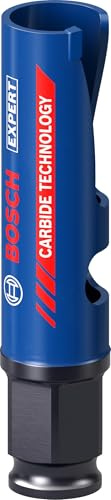 Bosch 1x Expert Construction Material PC Plus Hole Saw | for Softwood, Chipboard, Ø 22 mm, Professional Accessory Drill Driver