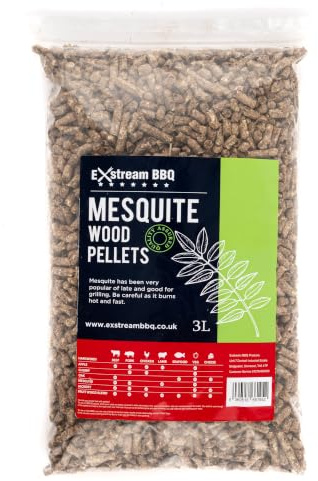Exstream Pellet para barbacoa de 3 l, 8 especies, para uso con ahumadores eléctricos Ninja hasta 30 sesiones de cocción y hornos de pizza Ooni (Mesquite)