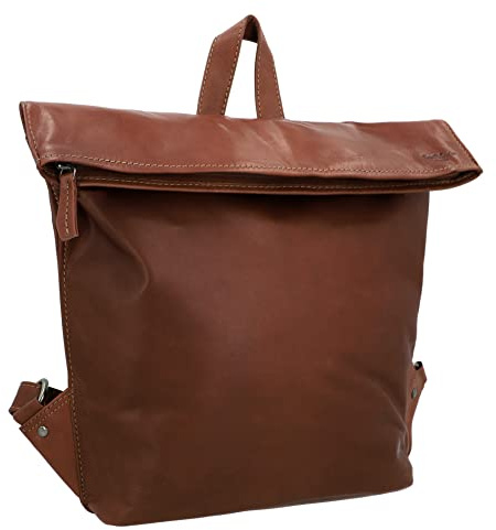 Gusti Leder Moreno A Fahrradrucksack Lenker Tasche Leder City Rucksack Damen Herren KlickFix kompatibel E Bike Braun