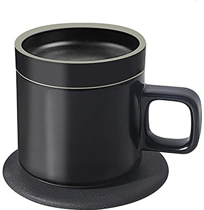 OYZY 2 In 1 Mug Warmer, 10W Wireless Phone Charger Coffee Drink Warmer Self Heating Smart Cup Constant Temperature Beverage Tea Milk For Home Office(Include Mug)
