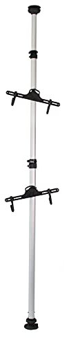 Wiltec Portabiciclette telescopico per 2 bici da 20 kg 160-340 cm, regolabile con bracci girevoli 360°