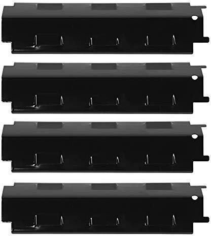 Tissting Plaque Chauffante 4 Pièces, Plaque Chauffante pour Gril à Gaz en Acier Inoxydable Bouclier Réglable pour Barbecue pour Remplacement de Dompteur de Flamme de Gril à Charbon