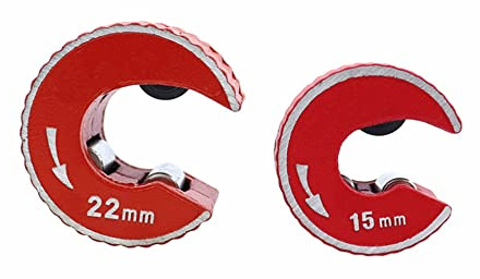 1/2Pcs Kupferrohrschneider, 15mm / 22mm Kupferrohr Ratschen-Rohrabschneider für Kupferrohre, Aluminiumrohre, PVC-Rohre usw