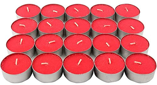 Acan Tradineur - Set di 20 candele da tè profumate Christmas Stars, tealights aromatiche, tempo di combustione: 4,5 ore, decorazione per la casa - 3,7 x 1,6 cm