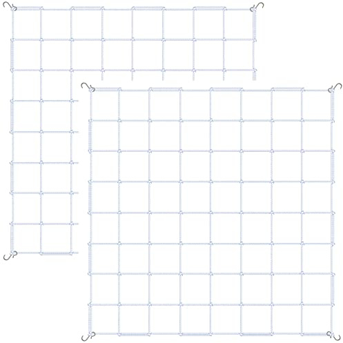 iPower 4' x 4' Trellis Netting for 59x59, Heavy-Duty Elastic Plant Net with Hooks, Flexible Hydroponics Support for Climbing Plants, Vegetables, Fruits, Flowers, Vines, 2Pack
