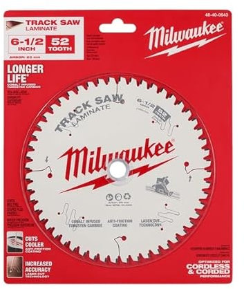 Milwaukee 52 Teeth Laminate Track Saw Blade, 165 mm Blade