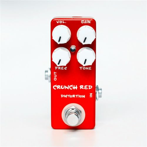 Crunch Red Distortion Mini Pedal de efecto guitarra eléctrica True Bypass Full Metal Shell Accesorios de piezas de guitarra