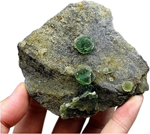 JCAKES Minerales Piedras Naturales Raras Raras Raras estacionales esferas de fluorita Verde Mineral Muestra Mineral y Cristales, la decoración de los Cristales de la curación de Cristales.