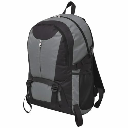 ZEYUAN Wanderrucksack 40 L Schwarz und Grau, Sportrucksack, Rucksack, Tagesrucksack, Backpack, Motorradrucksack, Trekking Rucksack, Fahrradrucksack, Fluchtrucksack, Notfallrucksack