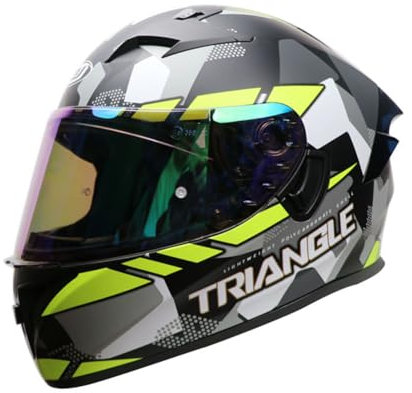 Abnehmbare Futter Sctoop Vollvisierhelm für Motorrad Sturzhelm Retro Vier Jahreszeiten Vollvisierhelm ABS Mann Jungen Motorradhelm Retro è omologato CE Double Lenses Collision