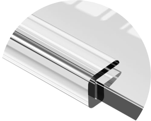 HAEKEBC Silikon Kantenschutz U-förmige Keder Schutzleiste Für Glas, Eckenschutz Baby Transparent Tischkantenschutz Für Glastisch Möbelkantenschutz(6-7mm)