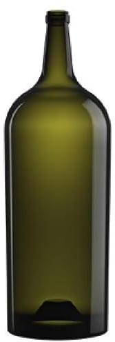 MERYLIN SHOP Bottiglia di Vetro Bordolese, per Vino, Spumante o Prosecco (1, pezzi, Rotonda, 3, Litri)