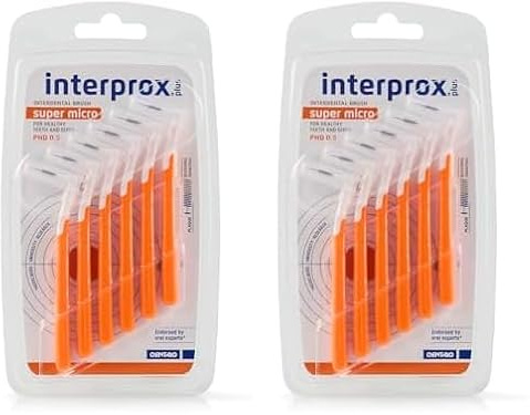 Interprox Plus Supermicro 6Pz con Cable eléctrico, Naranja (Paquete de 2)