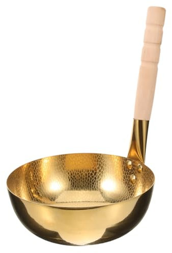 GRADENEVE Reisnudeltopf Soßenpfanne mit Griff japanische Kochpfanne Topf mit Henkel edelstahltopf edelstahlpfanne pfannenset pfannenwender Metalltopf Mehrzwecktopf Rostfreier Stahl Golden