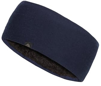 DANISH ENDURANCE Bandeau en Laine Mérinos, Bleu Marine Foncé, S/M