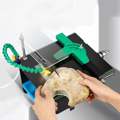Jewelry Lapidary Saw Mini Table Saw with Flexible Shaft for Rock Polishing and Buffering - Ideal Machine Tools for Jewelry Making