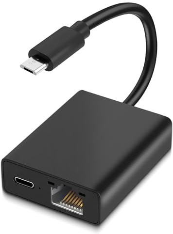 Lot de 2 adaptateurs Ethernet, micro USB vers RJ45 Ethernet, d'autres clés TV en streaming jusqu'à 100 Mbps