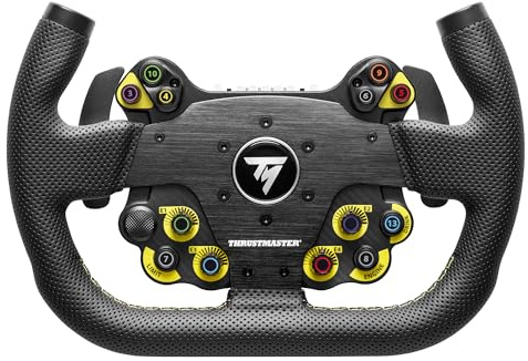 Thrustmaster EVO Racing 31U Leather Wheel Add-On - PS5, XBOX & PC | U-shaped design, for single-seater and endurance, detachable hub, Mag-Shift paddles, 25 programable buttons, 4 encoders