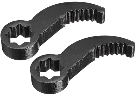 sourcing map 2PCS Pry Bar Wrench Adapter, 1/2 D Star-Shaped Anti-Slip Carbon Steel Half Shaft Removal Tool Crowbar Wrench Adaptor Head Ratchet Tool for Tight Spaces Axle Automotive Car Repair