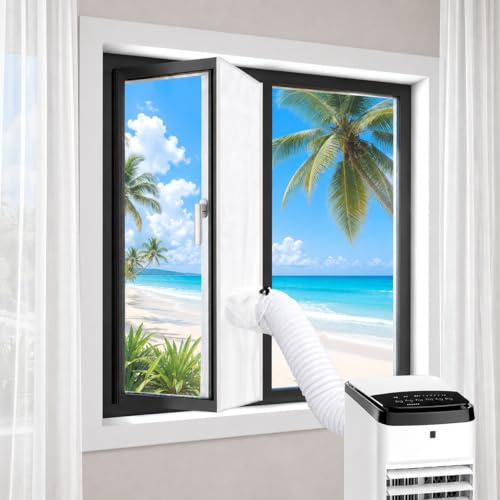 Landrip Kit Ventana Aire Acondicionado Portátil, Sellado de Ventanas de Aire Acondicionado 300 x 45 cm, para Dispositivos Móviles de Aire Acondicionado, Todas las Ventanas, Mantén la Casa Fresca
