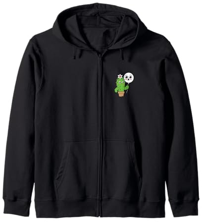 Cactus Carino Palloncino Cartoon Felpa con Cappuccio